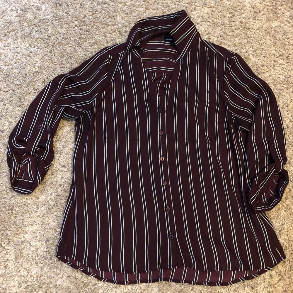 Fortune and Ivy striped blouse size Large